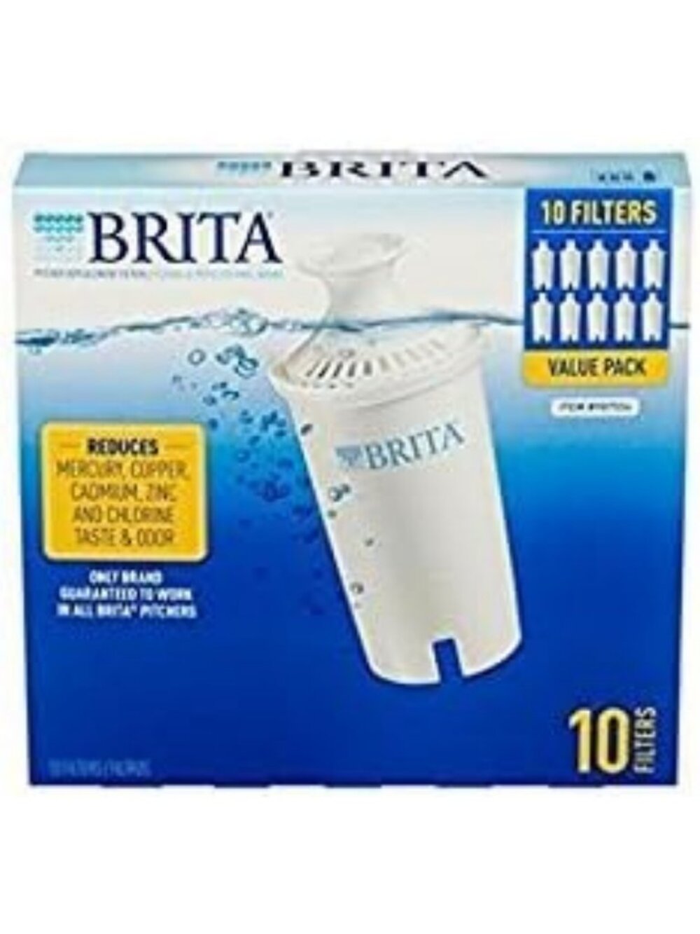 10-Pack Advanced Water Pitcher Filters for Clean, Great-Tasting Water